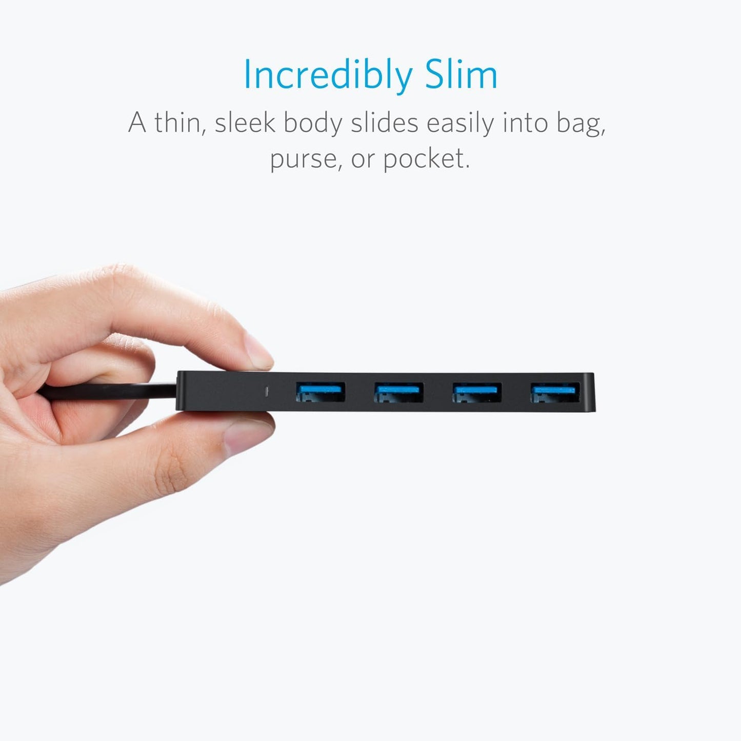 Hub USB-C Anker, 4 x USB-A 3.0, Černý A8309G11