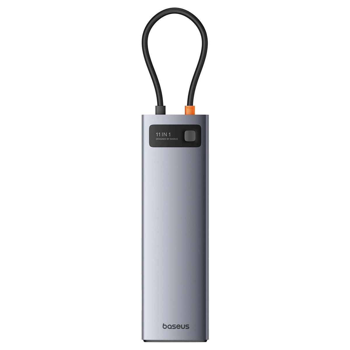 Hub USB-C Baseus Metal Gleam, 3 x USB-A 3.0 - 1 x USB-A - 1 x USB-C - 1 x HDMI - 1 x VGA - 1 x Jack 3.5mm - 1 x RJ45 - 1 x SD - 1 x microSD, Šedý