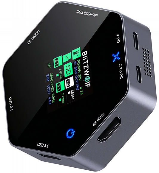 USB-C Hub BlitzWolf BW-TH16, 8v1, Šedý
