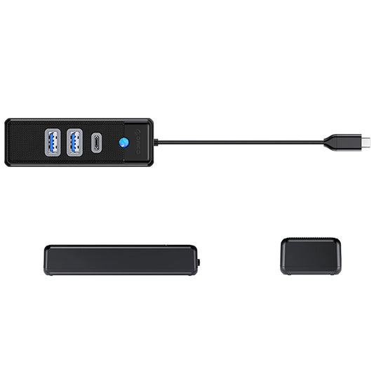 Hub USB-C Orico PWC2U-C3, 2 x USB-A 3.0 - 1 x USB-C, černý