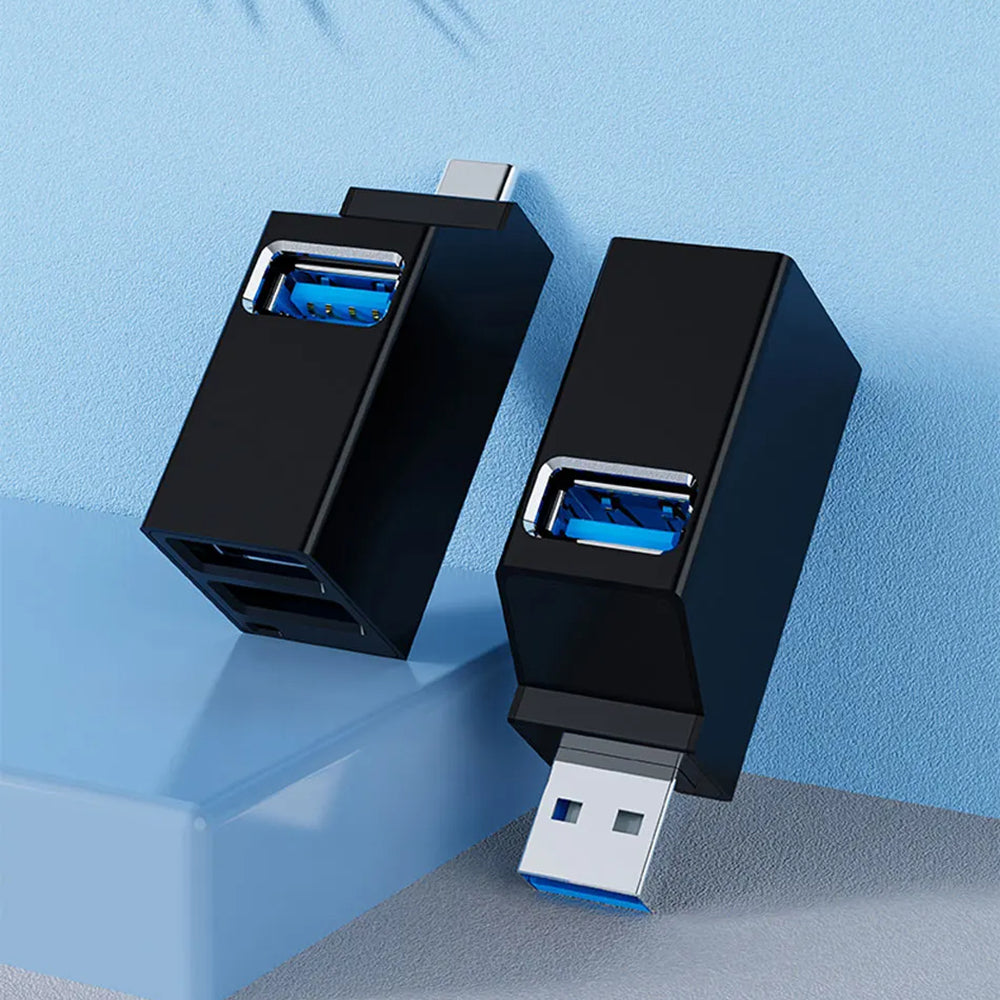 Techsuit H10 EchoLink USB-C Hub, 3in1, Black