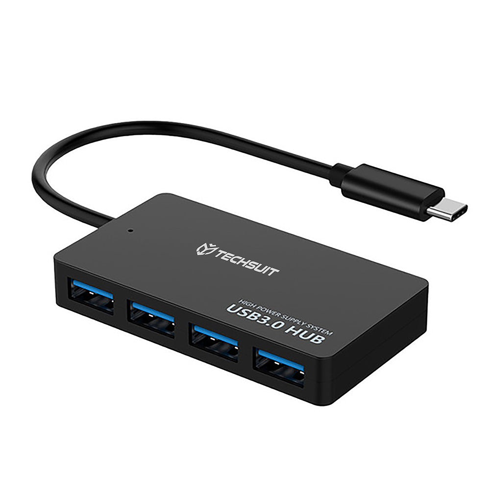 Hub USB-C Techsuit H16 QuantumNode, 4v1, Černý