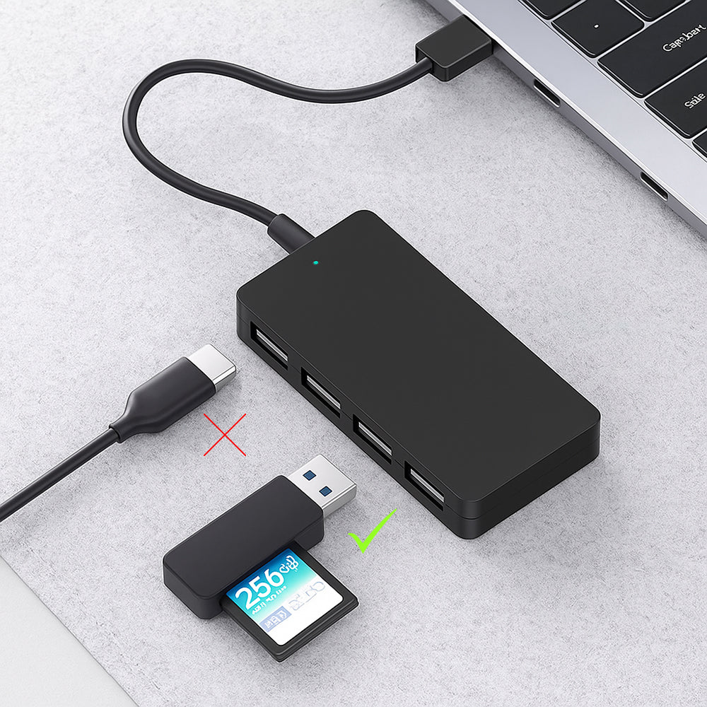 Hub USB-C Techsuit H16 QuantumNode, 4v1, Černý