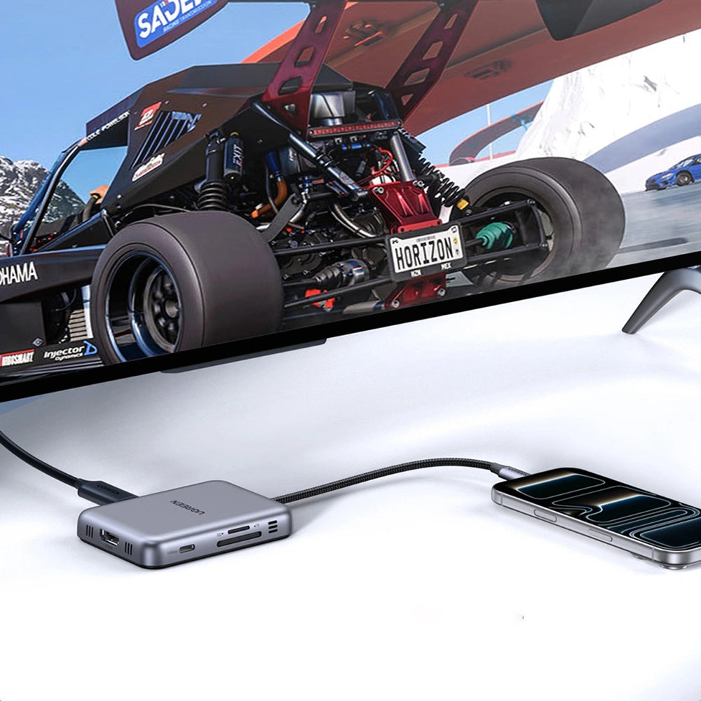 Hub USB-C UGREEN CM896 (65759), 7v1, Šedý