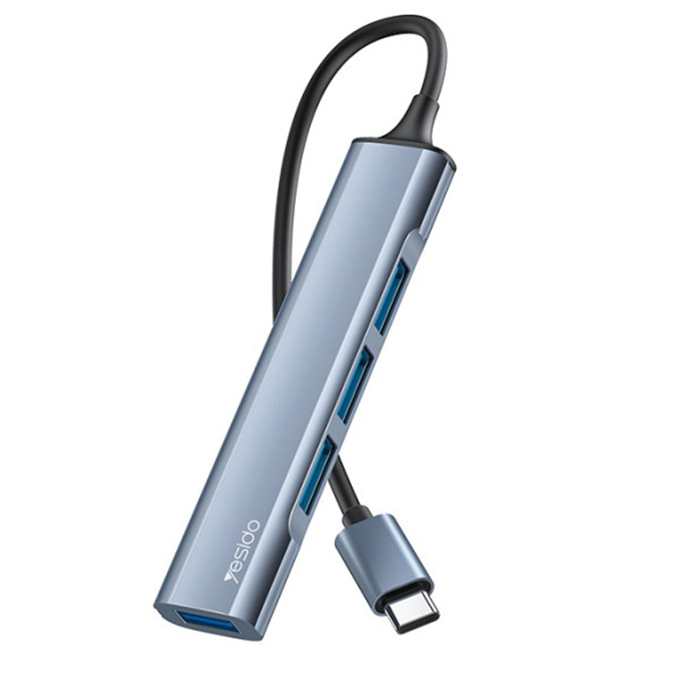 Hub USB-C Yesido HB17, 4v1, Šedý