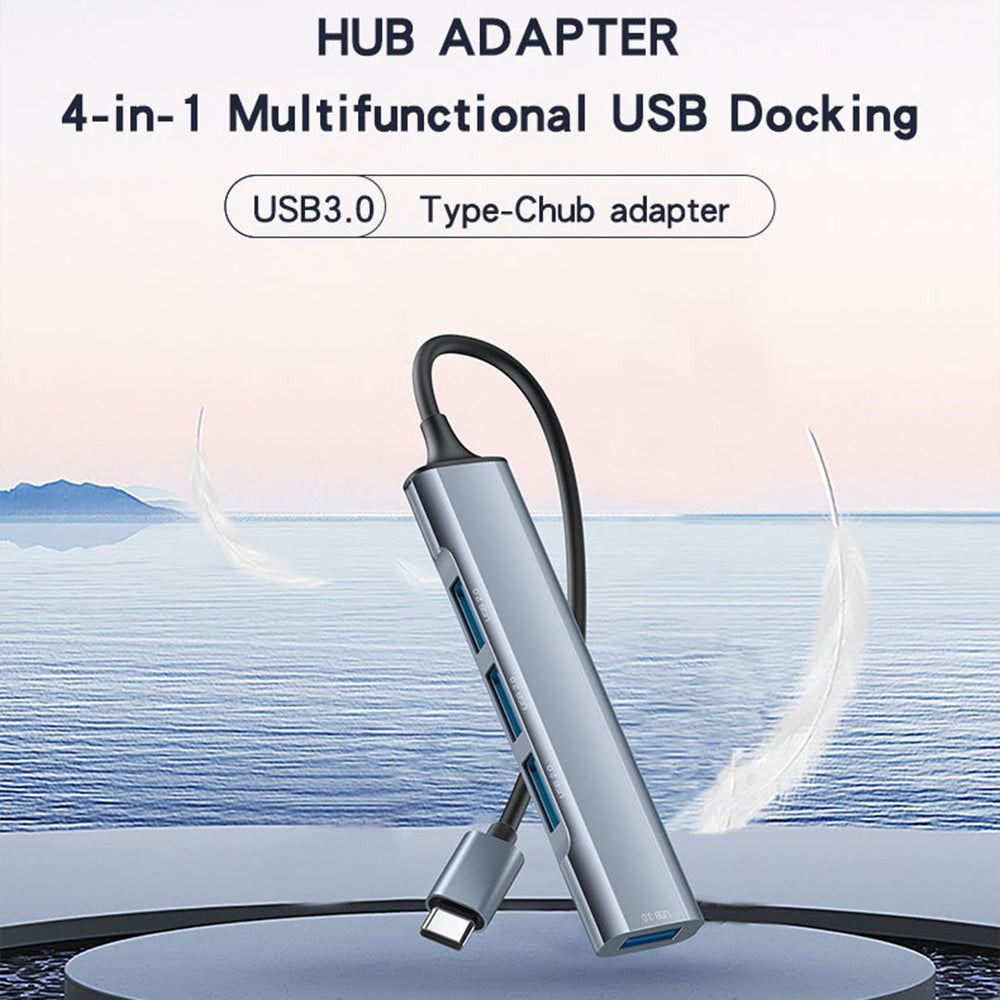 Hub USB-C Yesido HB17, 4v1, Šedý