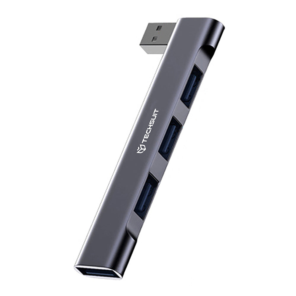 Hub USB Techsuit H14 ZenithDock, 4v1, Šedý