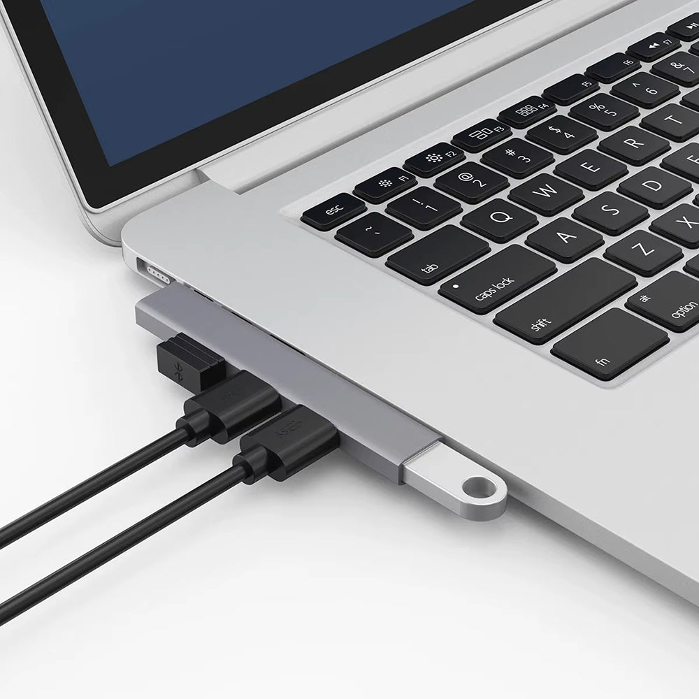 Hub USB Techsuit H14 ZenithDock, 4v1, Šedý