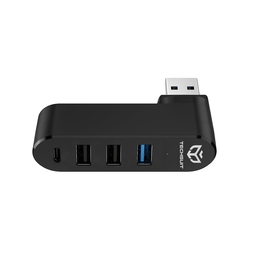 USB Hub Techsuit H17 SplitterNode, 4v1, Černý
