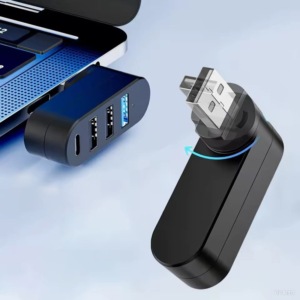 USB Hub Techsuit H17 SplitterNode, 4v1, Černý