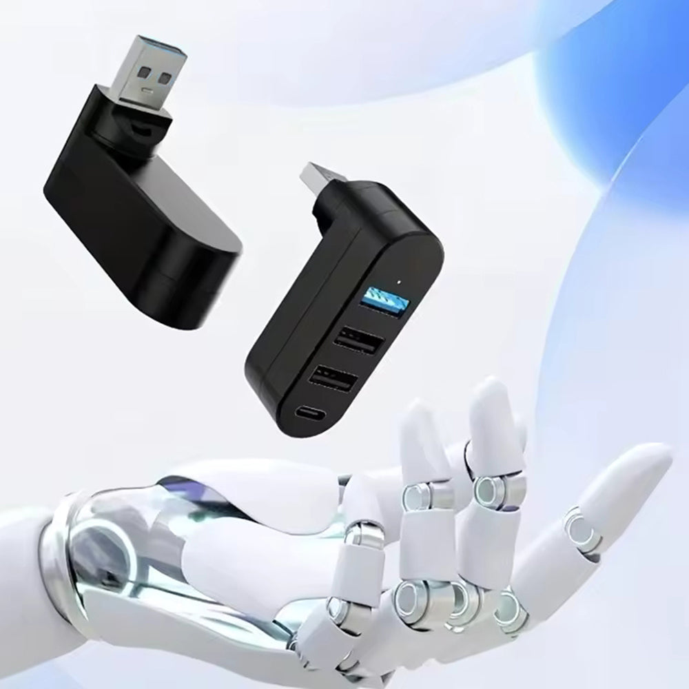 USB Hub Techsuit H17 SplitterNode, 4v1, Černý