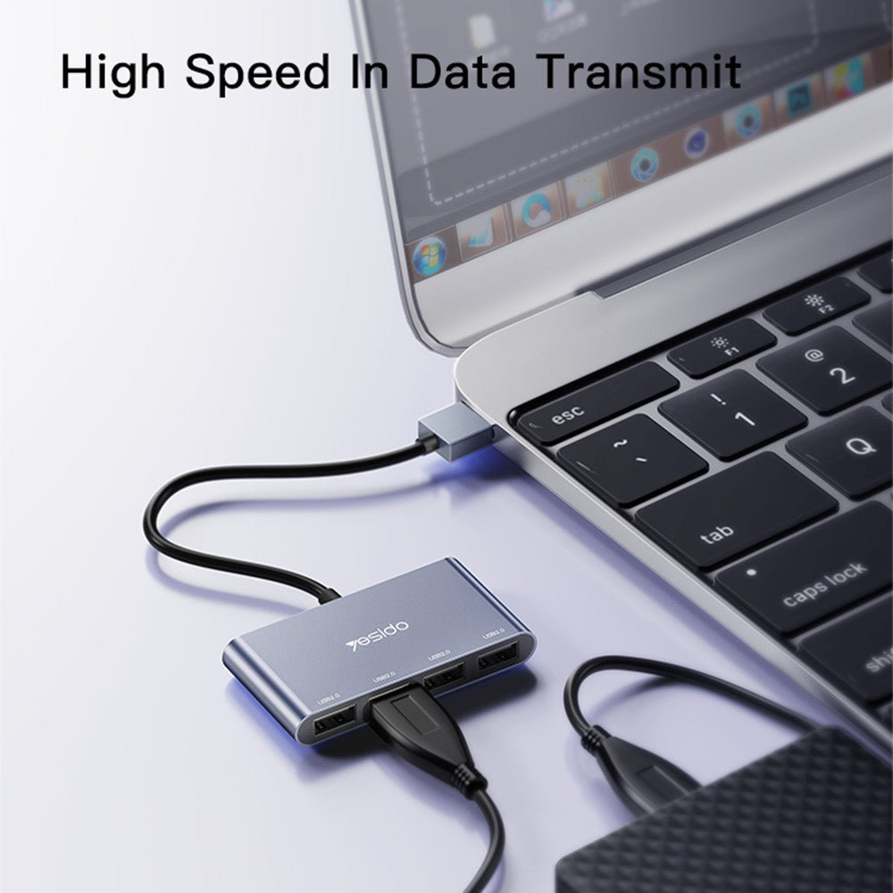 Yesido HB12 USB Hub, 4in1, Grey