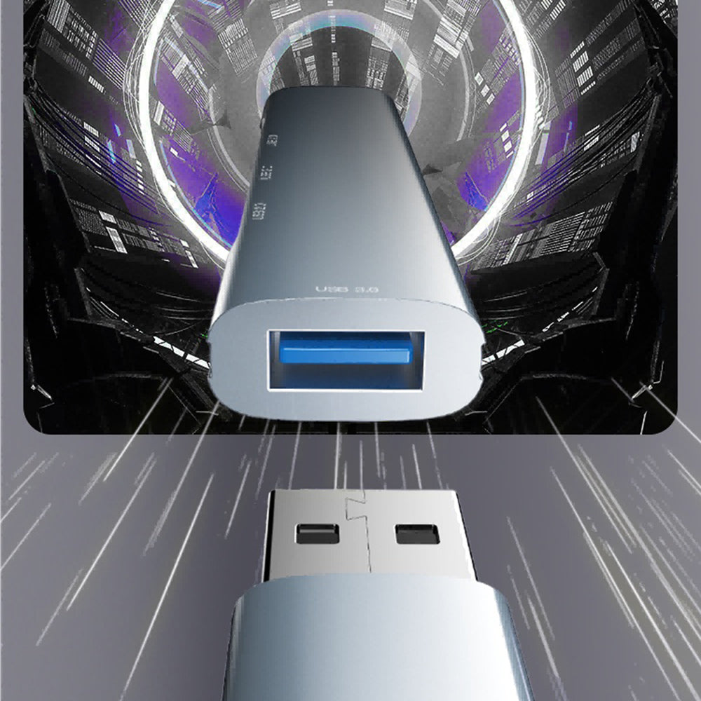 USB hub Yesido HB18, 4v1, Šedý