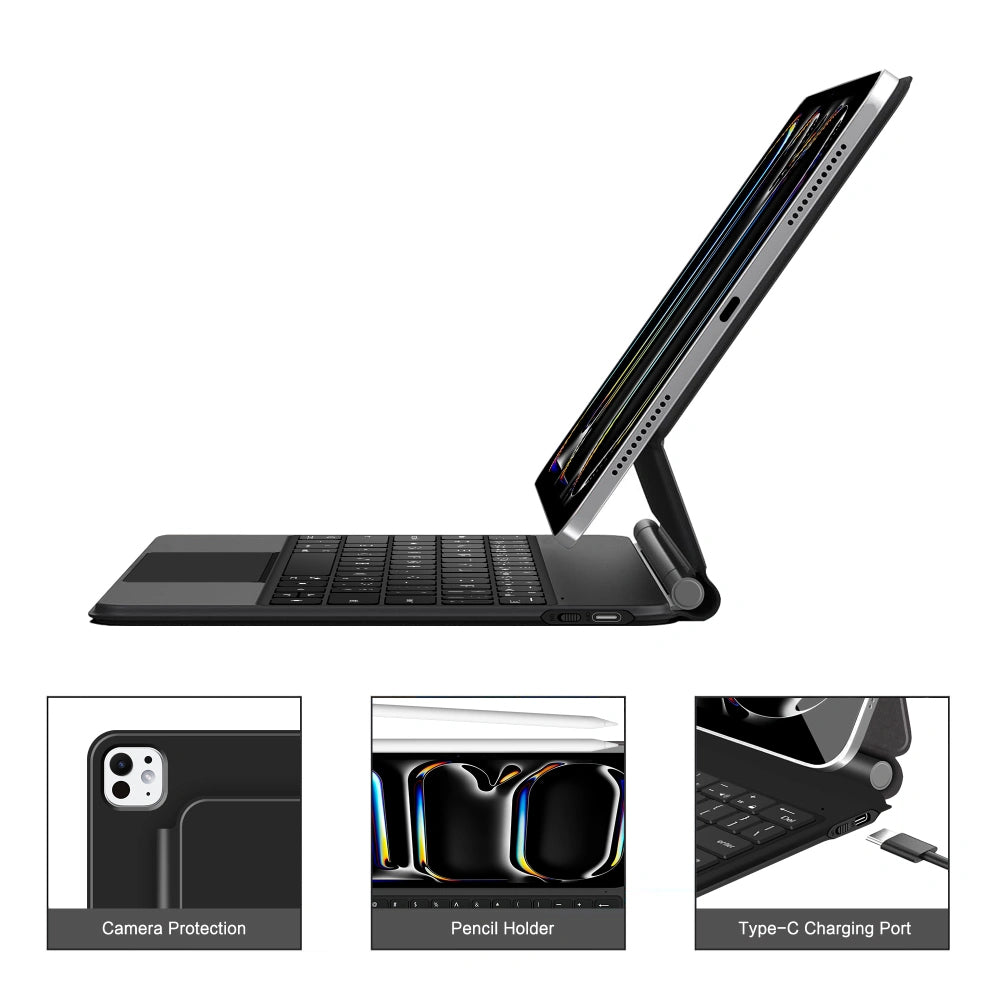 Keyboard Case for Apple iPad Pro 11 (2025) / (2024), Tech-Protect, SmartCase Magnetic, Black