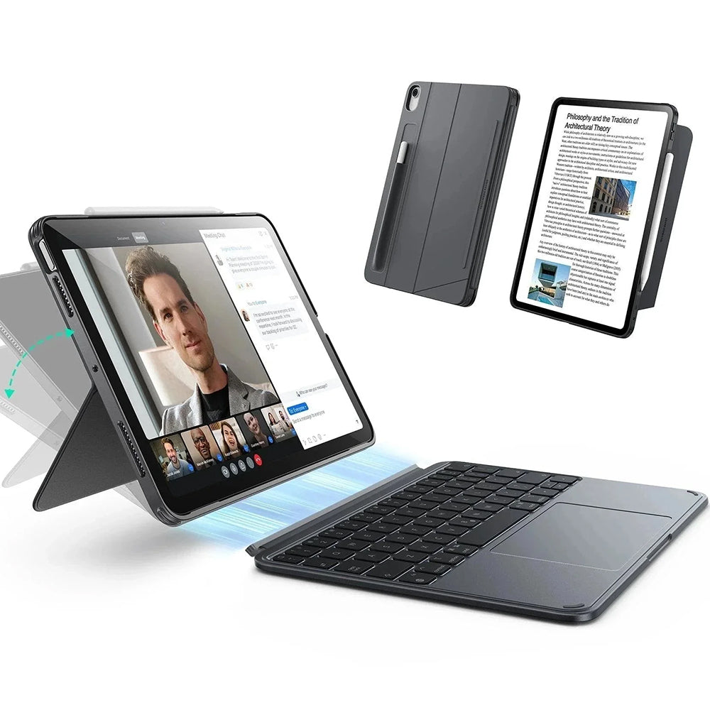 Pouzdro s klávesnicí pro Apple iPad Air 13 (2025) / Air 13 (2024), ESR, Shift, Šedé