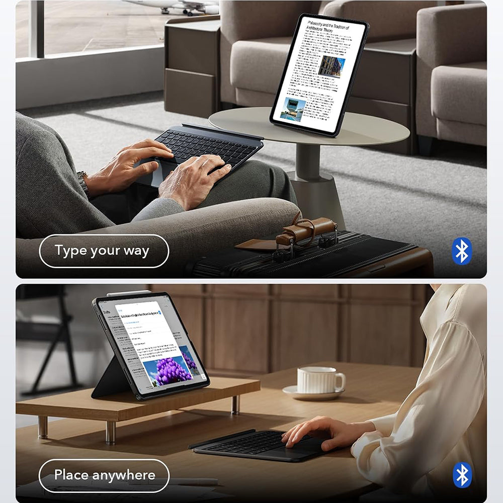 Pouzdro s klávesnicí pro Apple iPad Pro 11 (2024), ESR, Shift, Šedé