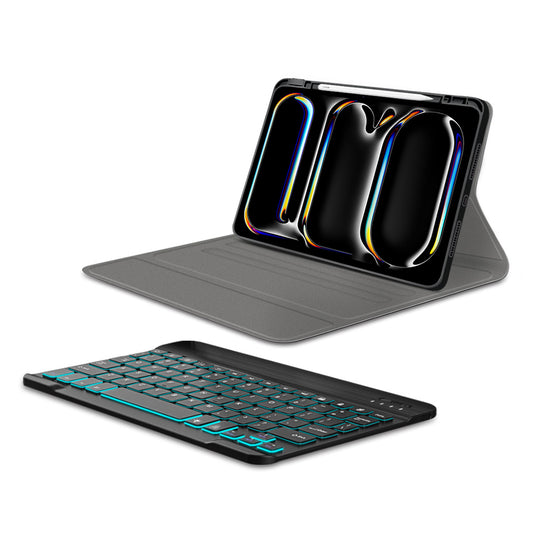 Pouzdro s klávesnicí pro Apple iPad Pro 11 (2024), Techsuit, CozyTab, černé