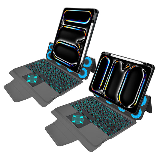 Pouzdro s klávesnicí pro Apple iPad Pro 11 (2024), Techsuit, KeyTab Pro, černé