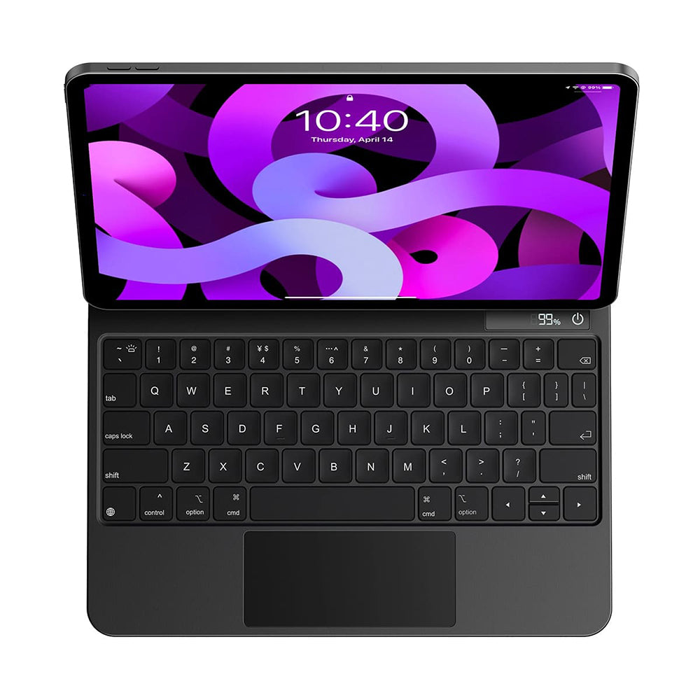 Pouzdro s klávesnicí pro Apple iPad Pro 12.9 (2022) / Pro 12.9 (2021) / Pro 12.9 (2020) / Pro 12.9 (2018), Baseus, Brilliance, šedé