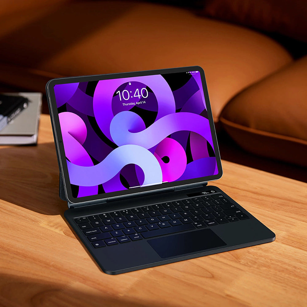 Pouzdro s klávesnicí pro Apple iPad Pro 12.9 (2022) / Pro 12.9 (2021) / Pro 12.9 (2020) / Pro 12.9 (2018), Baseus, Brilliance, šedé
