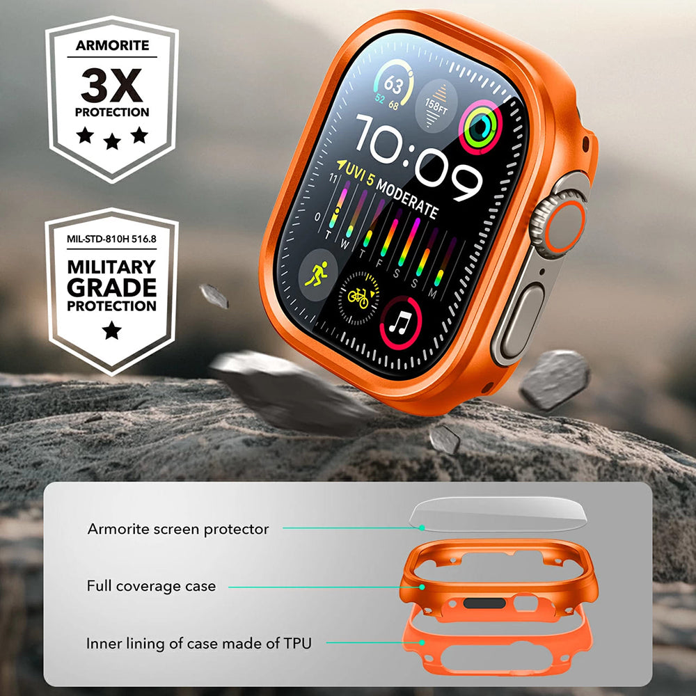 Pouzdro ESR Armorite pro Apple Watch Ultra Series, Šedé