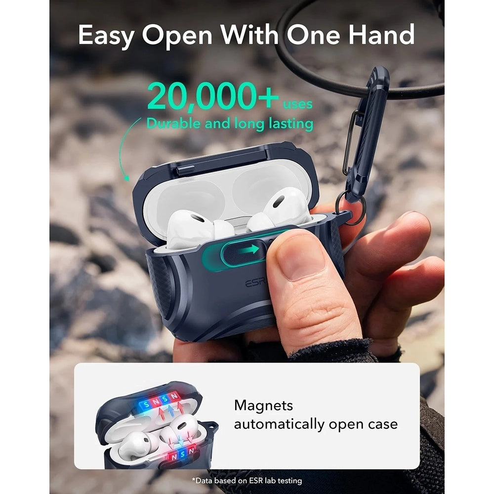 Pouzdro ESR Cyber FlickLock pro Apple AirPods Pro 3, Modrá