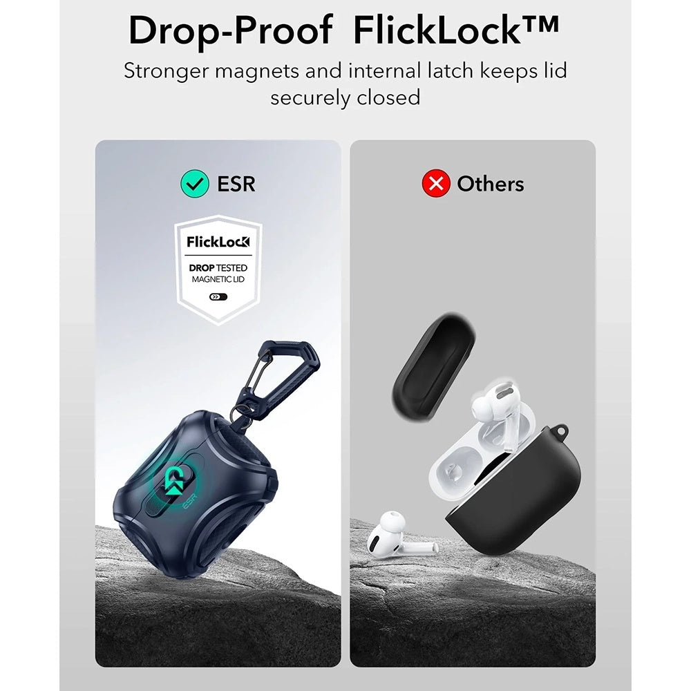 Pouzdro ESR Cyber FlickLock pro Apple AirPods Pro 3, Modrá