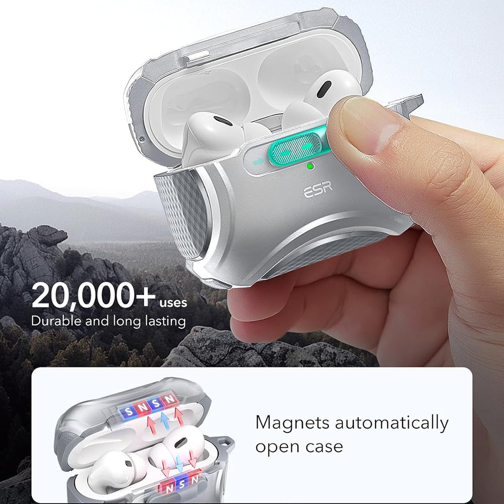 Pouzdro ESR Cyber pro Apple AirPods Pro Series, šedé