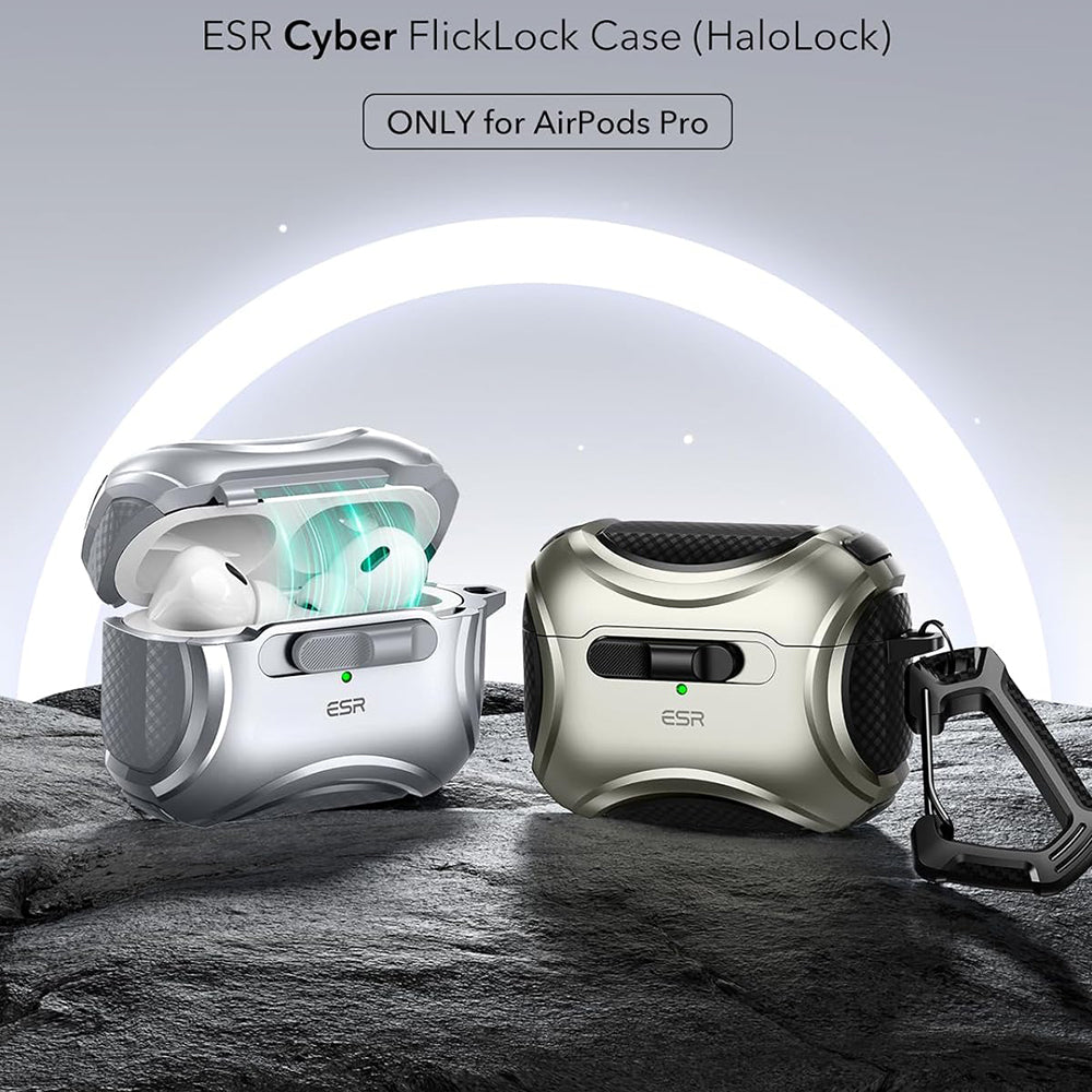 Pouzdro ESR Cyber pro Apple AirPods Pro Series, šedé