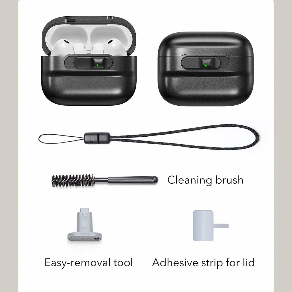 Pouzdro ESR Pulse Magnetic FlickLock pro Apple AirPods Pro 3, Šedé
