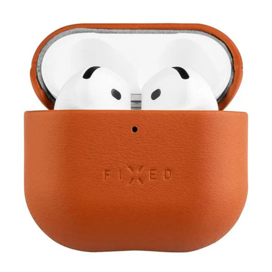 Pouzdro Fixed PodsLeather pro Apple AirPods 4, hnědé