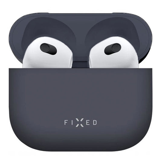 Pouzdro Fixed Silky pro Apple AirPods 4, Modrá