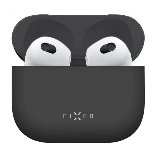 Pouzdro Fixed Silky pro Apple AirPods 4, Černá