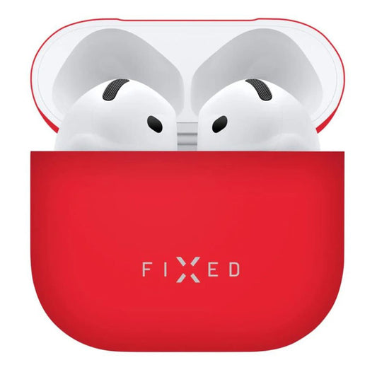 Pouzdro Fixed Silky pro Apple AirPods 4, Růžové