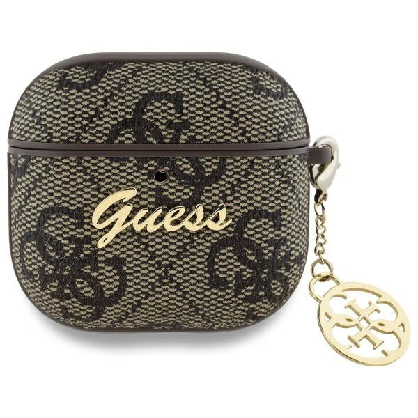 Pouzdro Guess 4G Charm pro Apple AirPods 4, Hnědé