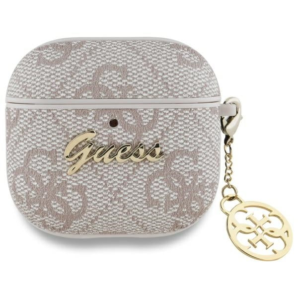 Pouzdro Guess 4G Charm pro Apple AirPods 4, Růžové