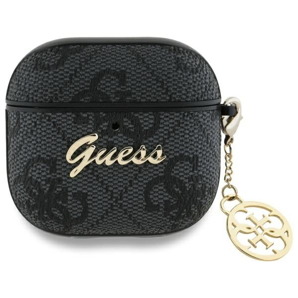 Pouzdro Guess 4G Charm pro Apple AirPods 4, Černé