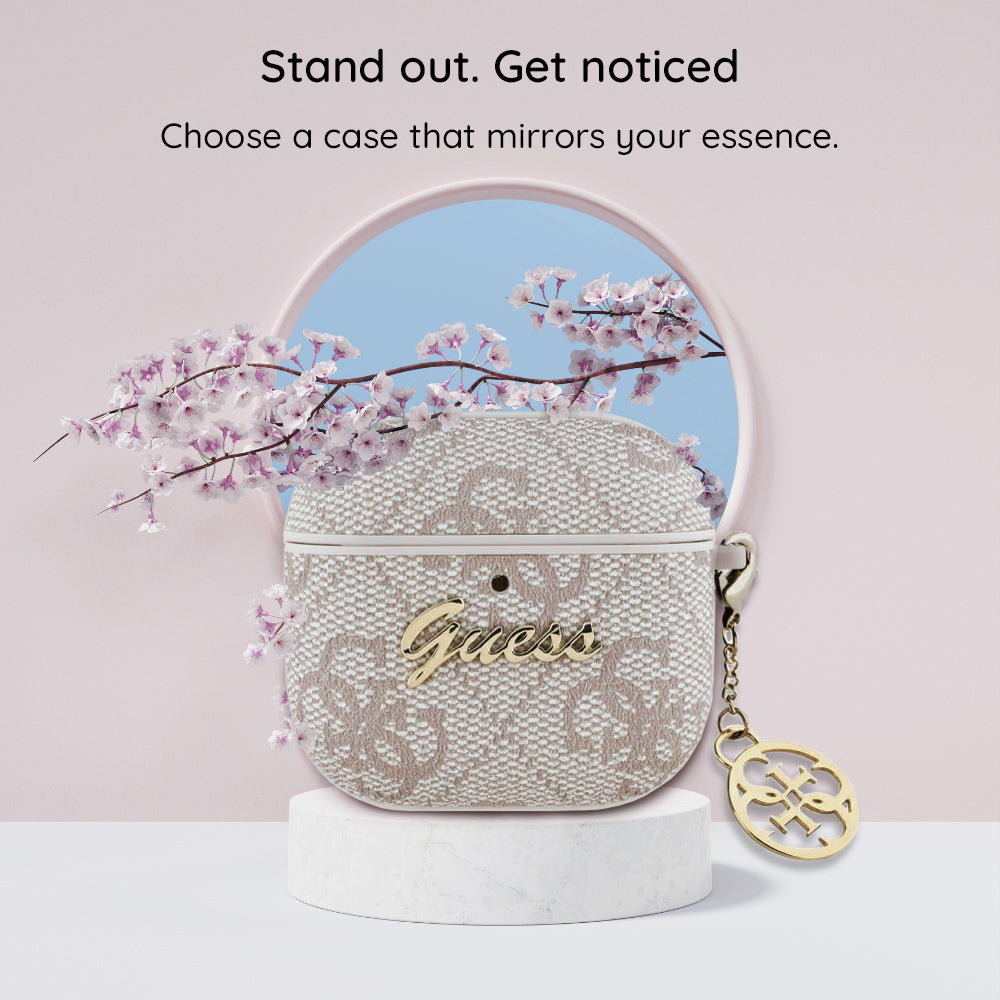 Pouzdro Guess 4G Charm pro Apple AirPods 4, Černé