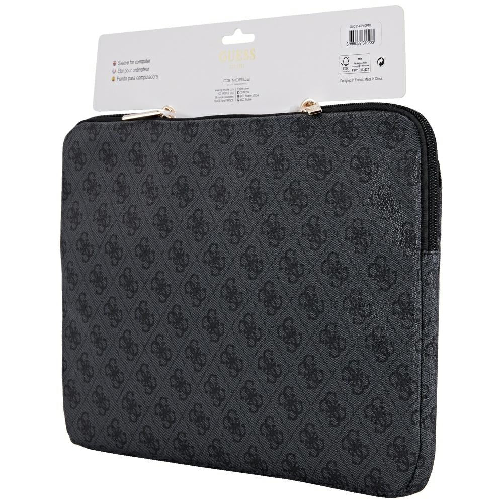 Pouzdro Guess 4G Triangle Logo pro Laptop 14inch, Černá
