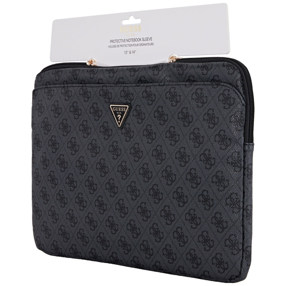 Pouzdro Guess 4G Triangle Logo pro Laptop 14inch, Černá