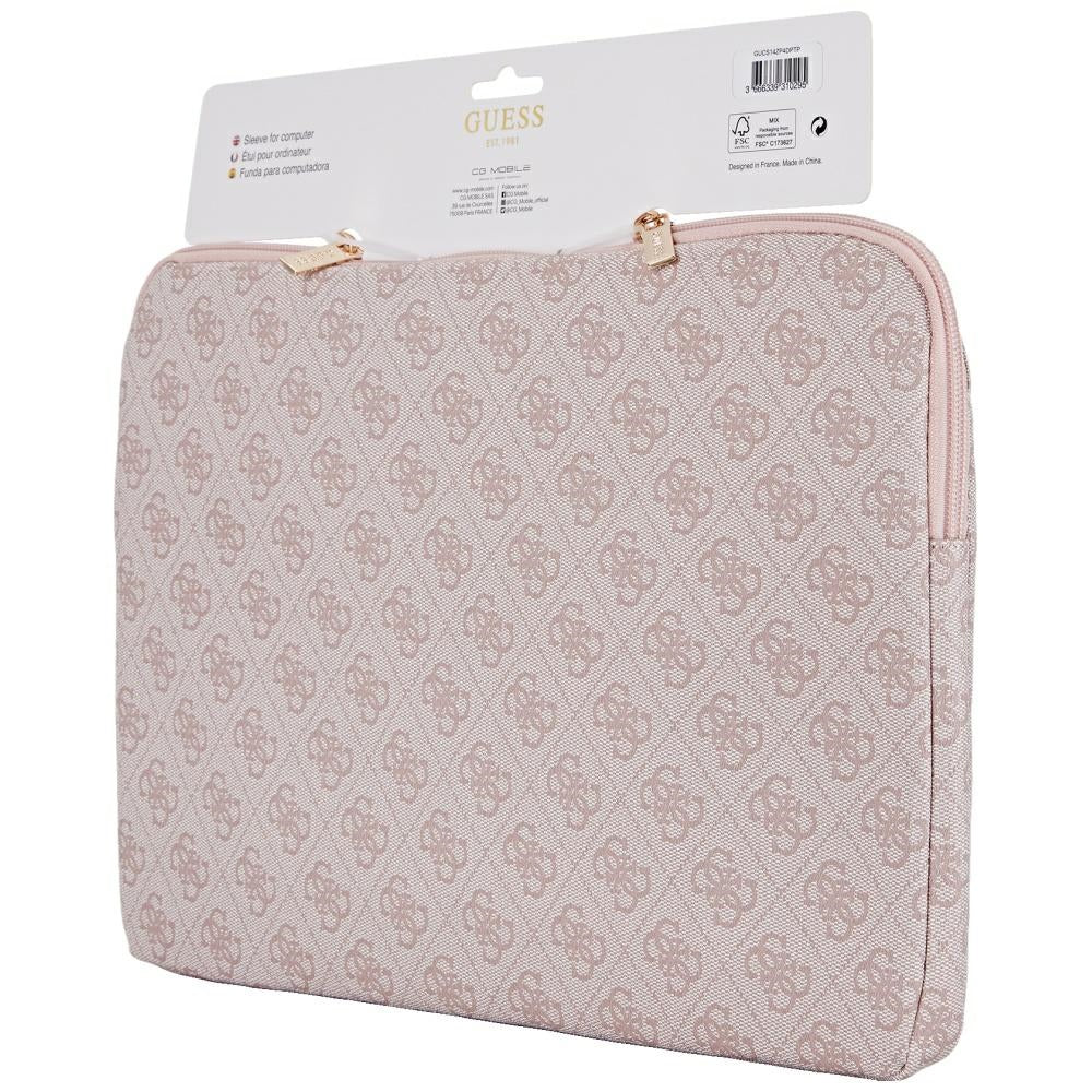 Pouzdro Guess 4G Triangle Logo pro Laptop 14inch, Růžové