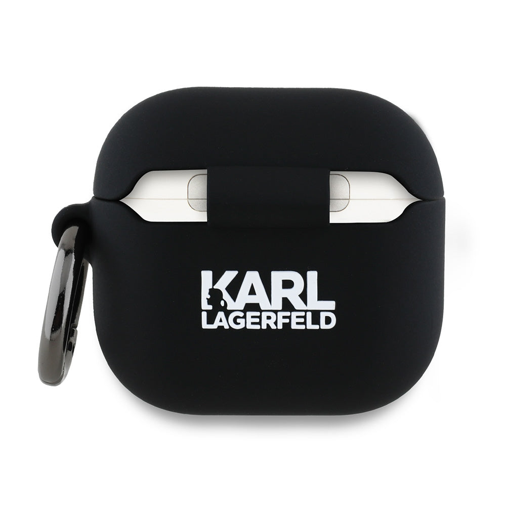 Pouzdro Karl Lagerfeld 3D Karl's Head pro Apple AirPods 4, Černé