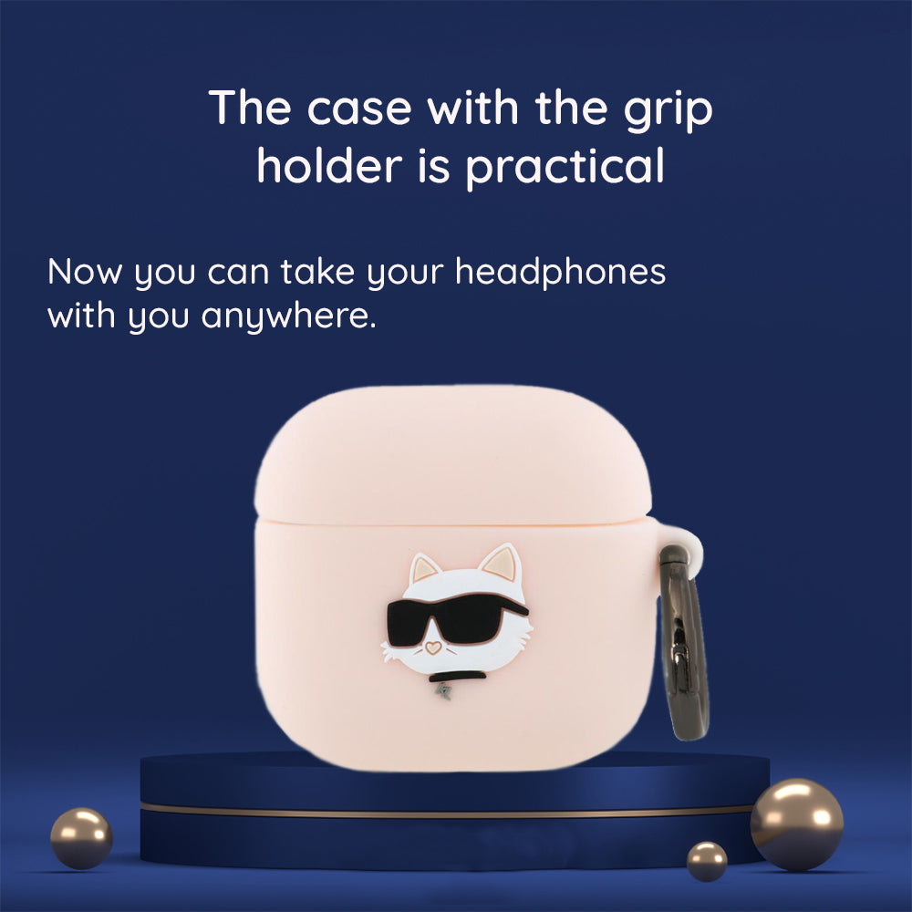 Pouzdro Karl Lagerfeld 3D Karl's Head pro Apple AirPods 4, Černé