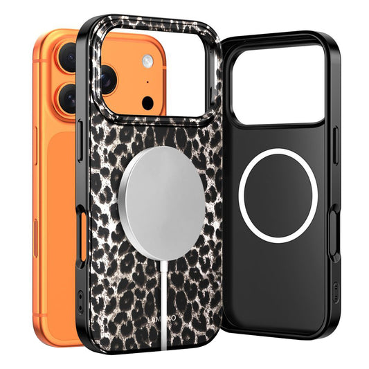Pouzdro MagSafe pro Apple iPhone 17 Pro Max, Tech-Protect, Lamano Leopard, Černá