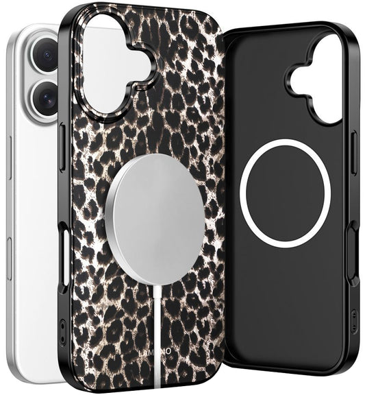 Pouzdro MagSafe pro Apple iPhone 17, Tech-Protect, Lamano Leopard, Černá