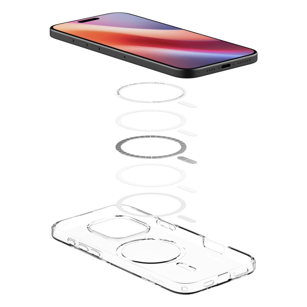 Pouzdro MagSafe pro Apple iPhone 16 Pro Max, Spigen, Liquid Crystal, průhledné ACS08387