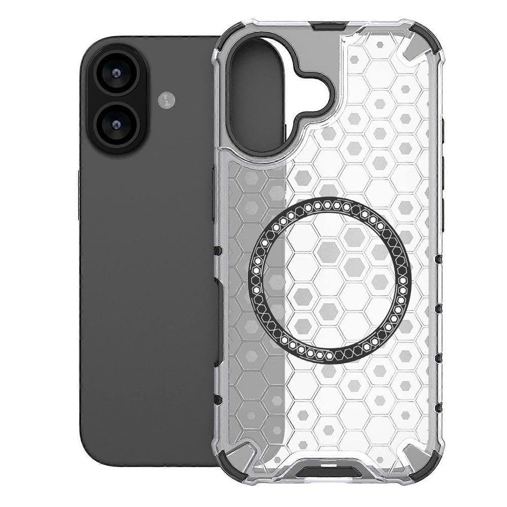 Pouzdro MagSafe pro Apple iPhone 17, Techsuit, HoneyComb Shield, Bílá