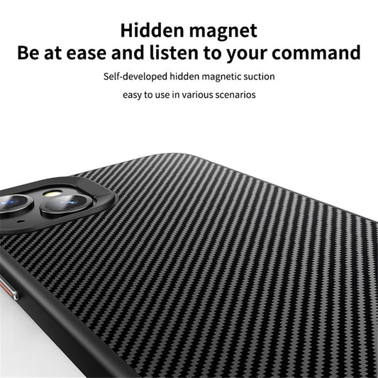 MagSafe pouzdro pro Apple iPhone 15, OEM, Carbon, Černá