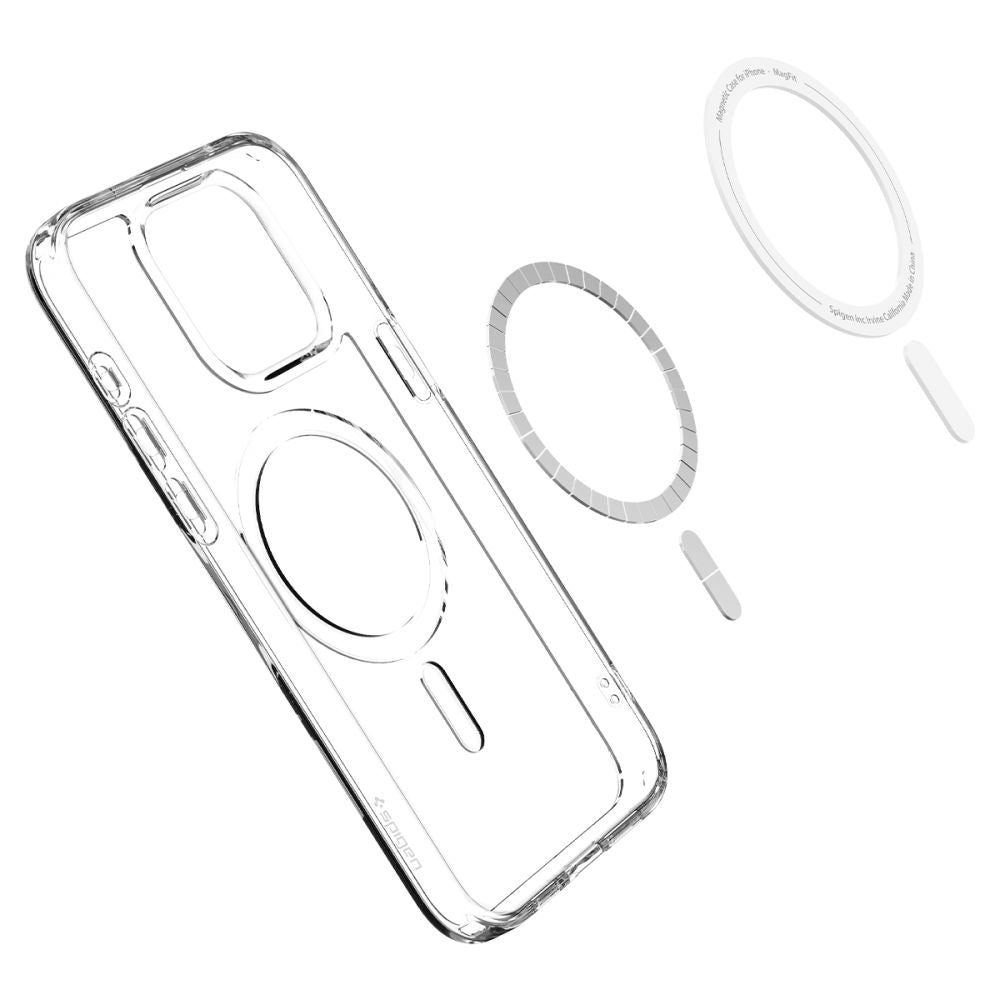 Pouzdro MagSafe pro Apple iPhone 15 Pro Max, Spigen, Ultra Hybrid, Bílá ACS06576