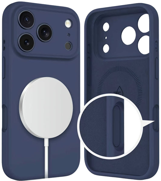 Pouzdro MagSafe pro Apple iPhone 17 Pro, Tech-Protect, Silikon, Námořnická modř